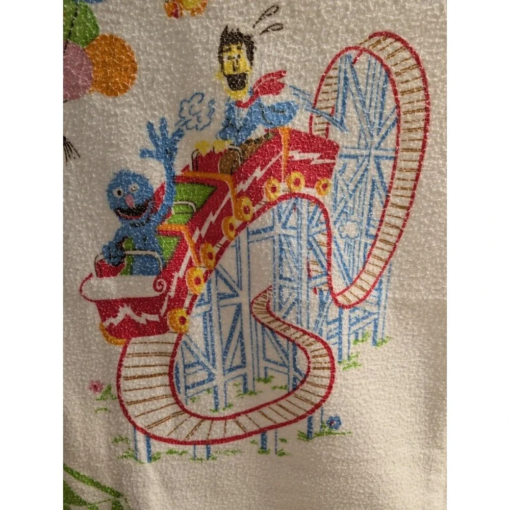 Vintage JCPenney Twin Blanket Muppets Inc Sesame Street Made In USA 70s Rare